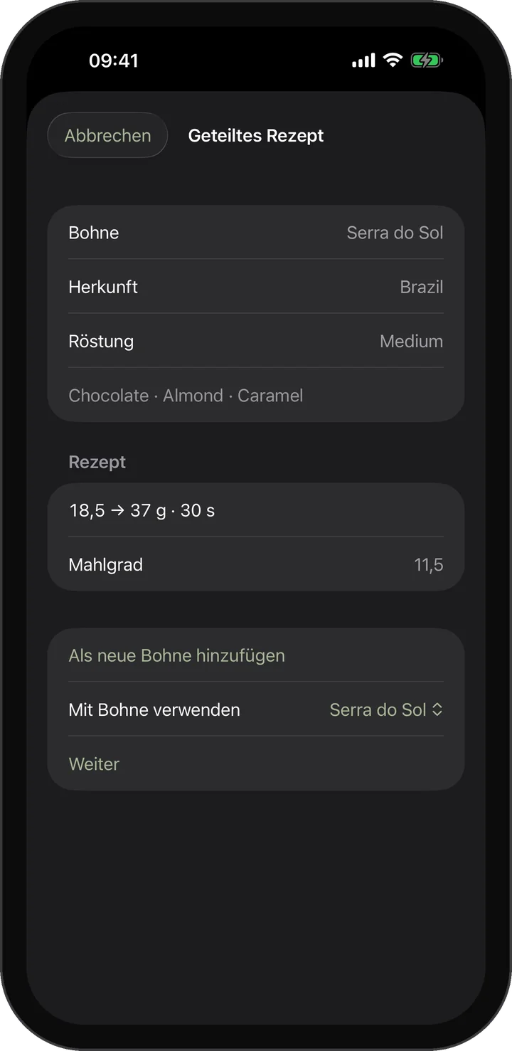 Geteilte Rezepte