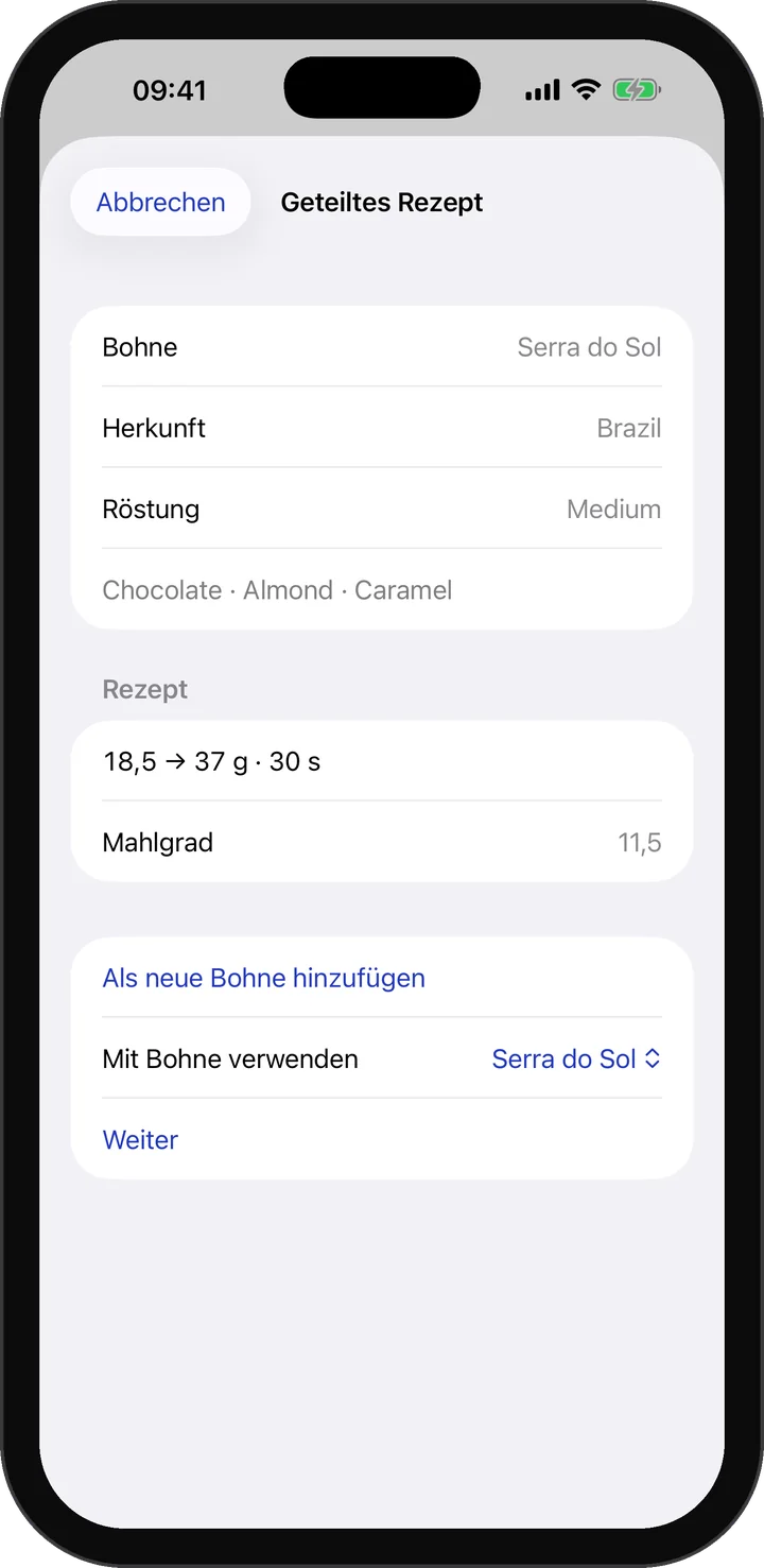 Geteilte Rezepte